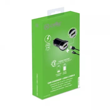 Celly CCUSBTYPEC autolādētājs ar USB Type-C kabeli