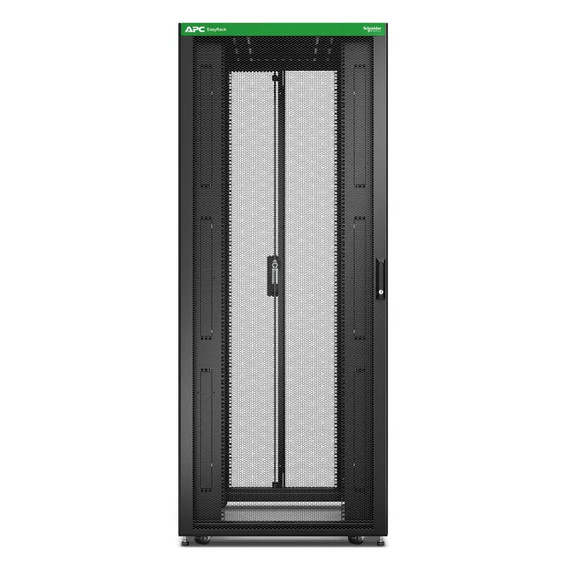 APC Easy Rack ER8202, 42U, Melns, Ar Jumtu, Riteņiem, Kājām, 4 Kronšteiniem un Sānu Paneļiem, Bez Apakšas, 1991H x 800W x 1000D mm
