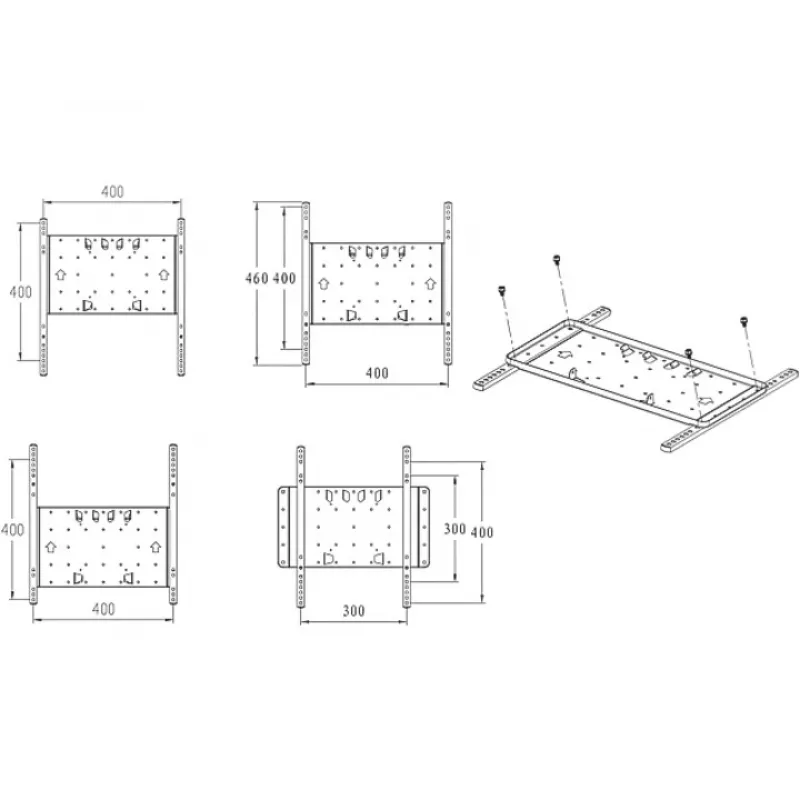 Piestiprināšanas kronšteins Multibrackets M VESA Super Slim Tilt & Turn