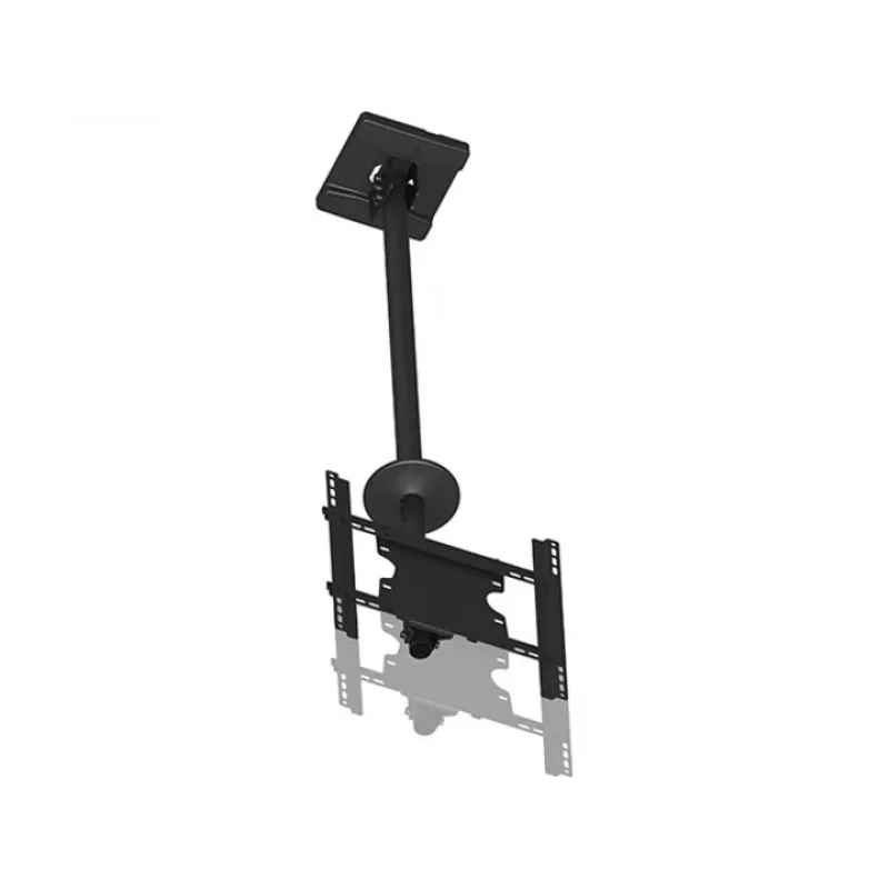 Multibrackets M Public Ceilingmount Medium Single griestu stiprinājums, 81,3–116,8 cm (32–46 collas), maks. 70 kg, VESA no 100x100 līdz 400x400, slīpums no -5 līdz +15°, melns