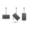 Multibrackets M Public Ceilingmount Medium Single griestu stiprinājums, 81,3–116,8 cm (32–46 collas), maks. 70 kg, VESA no 100x100 līdz 400x400, slīpums no -5 līdz +15°, melns