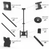Multibrackets M Public Ceilingmount Medium Single griestu stiprinājums, 81,3–116,8 cm (32–46 collas), maks. 70 kg, VESA no 100x100 līdz 400x400, slīpums no -5 līdz +15°, melns