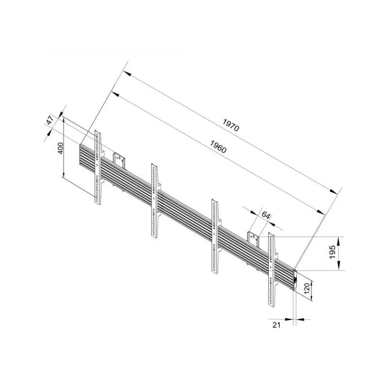 Multibrackets M Wallmount Pro MBW2U fiksēts melns