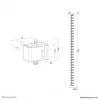 Kabeļu mugurkaula organizators Neomounts ADS06-130WH, pieskrūvējams, balts, 130 mm
