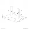Neomounts AFP-875WH balta tērauda grīdas plāksne 864x600x95 mm