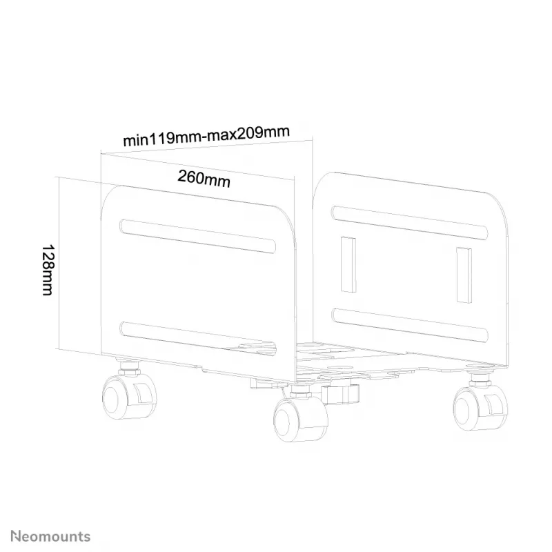 Neomounts CPU-M100BLACK CPU turētājs - līdz 10 kg - universāls