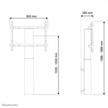 Neomounts PLASMA-W2250BLACK TV grīdas statīvs 42-100 collas - motorizēts