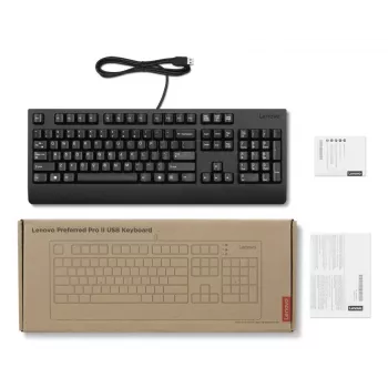 Lenovo 4Y41R64620 tastatūra birojam/mājām USB, melna, kazahu izkārtojums