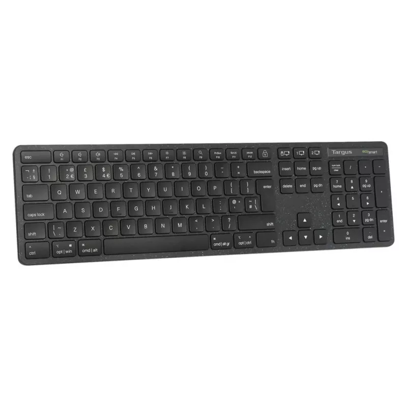 Targus EcoSmart AKB873NO bezvadu tastatūra RF Bluetooth QWERTY Nordic Melna