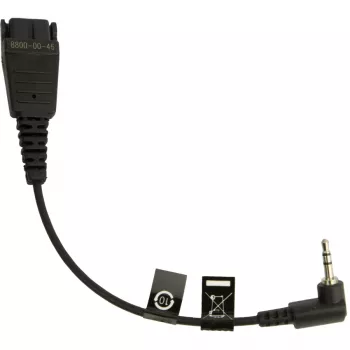 Jabra 8800-00-46 Kabelis austiņām, QD uz 2,5mm līktais spraudnis, 15cm