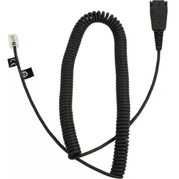 Telefona kabelis Jabra 8800-01-06 QD standarts 0,5 m Melns