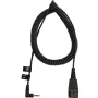 Jabra 8800-01-46 savīts austiņu kabelis ar QD un 2,5 mm ligzdu