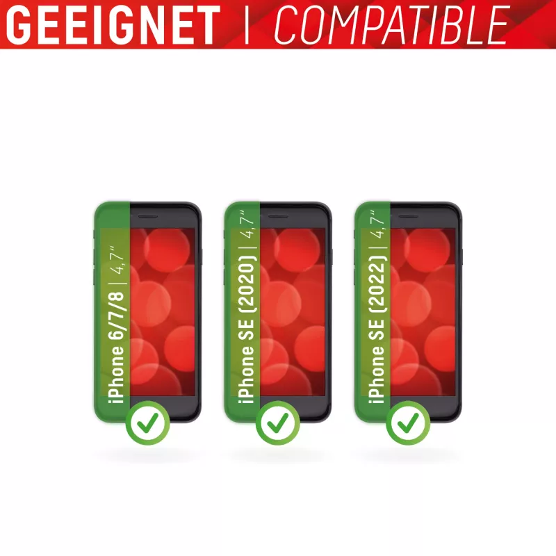 Displex Apple iPhone 6/7/8/SE (2020/2022) stikla aizsargs ar EASY-ON® Eco montāžas rāmi