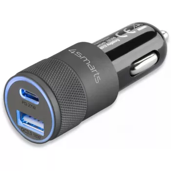 4smarts 464448 Universāls melns auto lādētājs cigarešu aizdedzinātājam