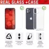 Displex Aizsargstikls (10H) + Maciņš Apple iPhone 14, EASY-ON® Eco Montāžas Rāmis, Rūdīts Stikls, Izturīgs Pret Skrāpējumiem