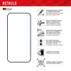 Displex Full Cover ekrāna aizsargstikls (10H) Apple iPhone 15/15 Pro, Eco montāžas rāmis
