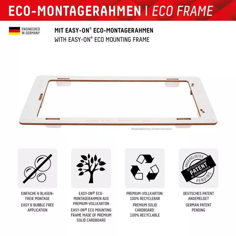 Displex Full Cover ekrāna aizsargstikls (10H) Apple iPhone 15/15 Pro, Eco montāžas rāmis