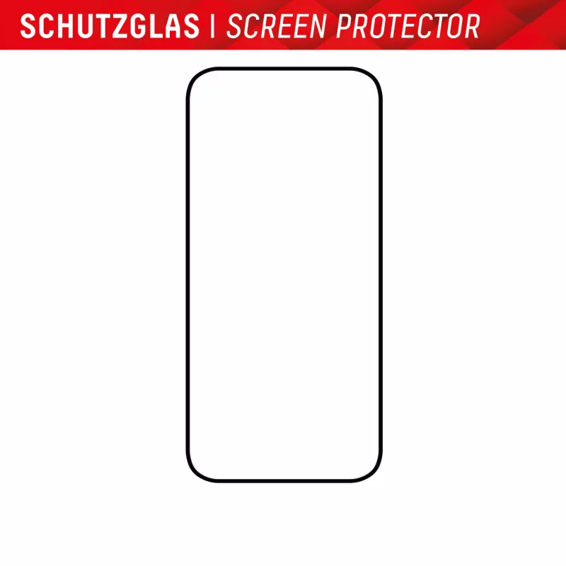 Displex Full Cover ekrāna aizsargstikls (10H) Apple iPhone 15/15 Pro, Eco montāžas rāmis