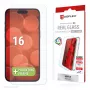 Displex ekrāna aizsargstikls + maciņš Apple iPhone 16, EASY-ON® Eco montāžas rāmis, pret skrāpējumiem
