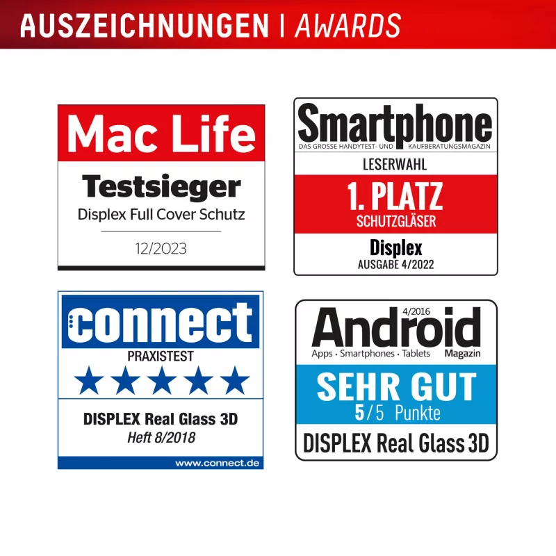 Displex Premium ekrāna aizsargstikls (Pilna pārklājuma, 10H) Apple iPhone 16, EASY-ON® Eco montāžas rāmis