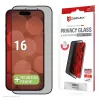 Displex Privātuma stikla aizsargs (10H) Apple iPhone 16, Eco montāžas rāmis, Privātuma filtrs