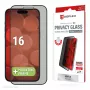Displex Privātuma stikla aizsargs (10H) Apple iPhone 16, Eco montāžas rāmis, Privātuma filtrs