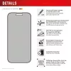 Displex Privātuma stikla aizsargs (10H) Apple iPhone 16, Eco montāžas rāmis, Privātuma filtrs