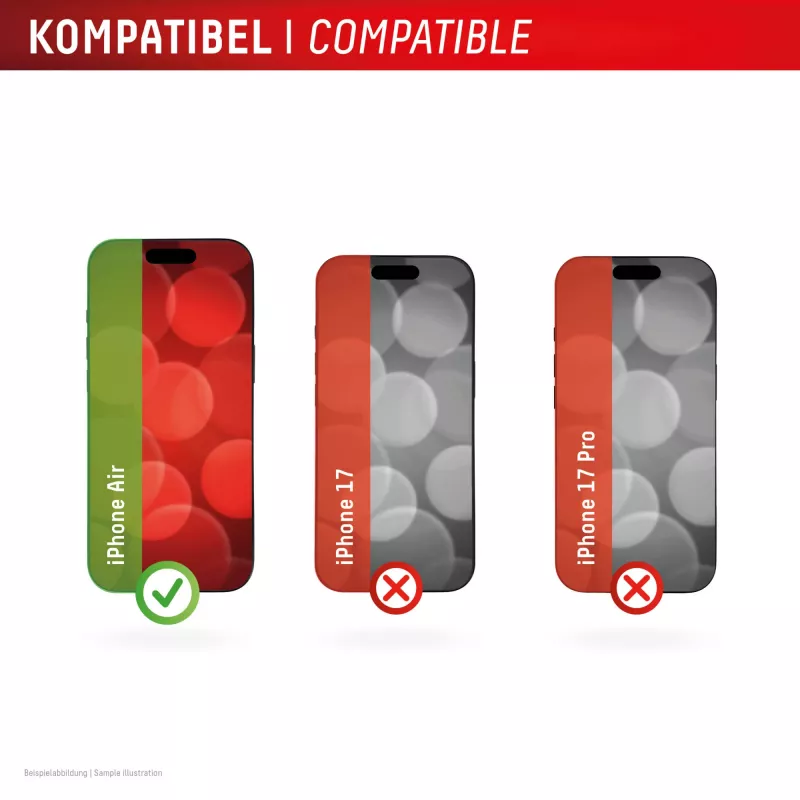 Displex Premium ekrāna aizsargs (Pilna pārklājuma, 10H) Apple iPhone Air, EASY-ON® Eco montāžas rāmis, pilns pārklājums