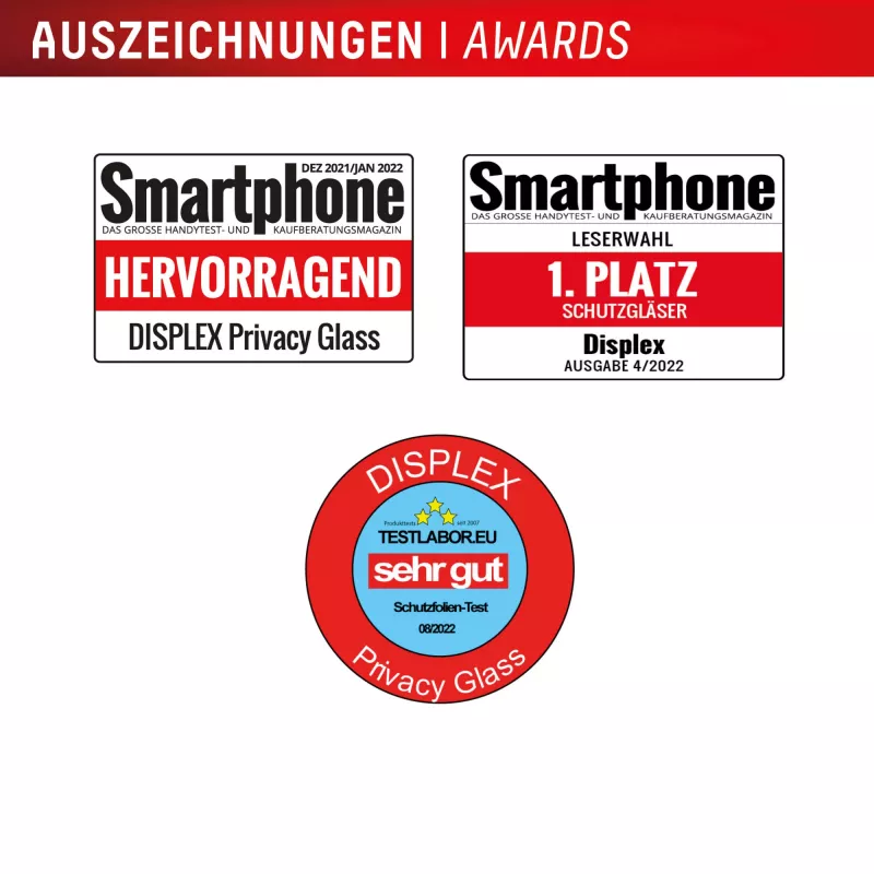 Displex Privātuma stikla aizsargs (10H) Apple iPhone 17 Pro Max, ar Eco montāžas rāmi, privātuma filtrs