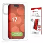 Displex ekrāna aizsargstikls + maciņš Apple iPhone 17, Eco montāžas rāmis, izturīgs pret skrāpējumiem