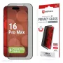 Displex Privātuma Ekrāna Aizsargstikls (10H) Apple iPhone 16 Pro Max, Eco Montāžas Rāmis, Privātuma Filtri