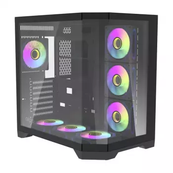 Datora korpuss Darkflash FT418 PRO, ATX, Melns