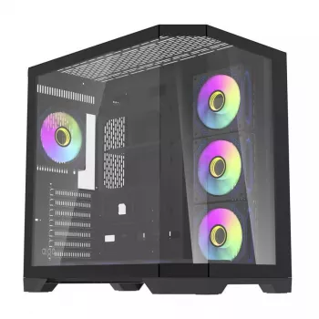 Datora korpuss Darkflash FT418 PRO, ATX, Melns