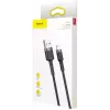 USB A uz Lightning kabelis Baseus Cafule (CALKLF-CG1) — neilona pīts, QC3.0 1.5A, 2 m, pelēks/melns