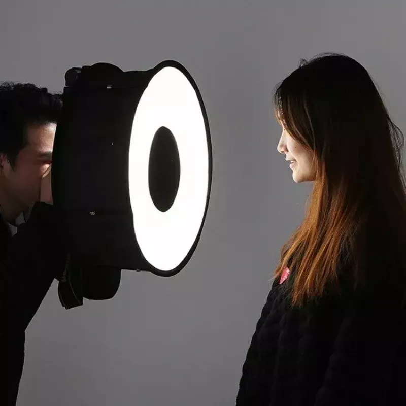 Softbox difuzors Puluz PU5145 45 cm apaļš salokāms viegls fotogrāfijas apgaismojumam