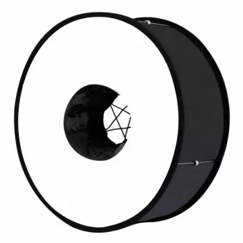 Softbox difuzors Puluz PU5145 45 cm apaļš salokāms viegls fotogrāfijas apgaismojumam