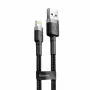 Baseus CALKLF-AG1 Nylon uzlādes un datu kabelis USB-C QC3.0 2.4A uz Lightning 0.5m melns, pelēks