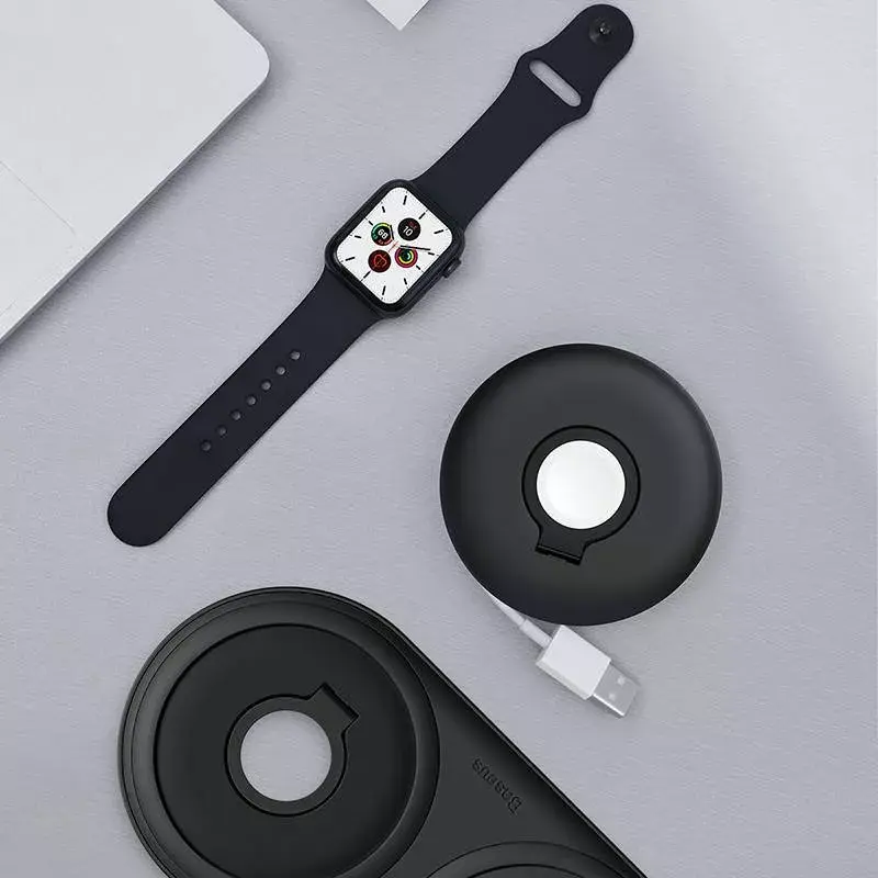 Baseus Organizētājs Apple Watch Lādētājam ACSLH-01 — melns, statīvs magnētiskajam uzlādes diskam