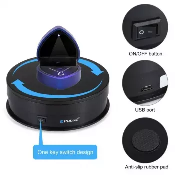Puluz PU3048B panorāmas 360° rotācijas platforma Ø15 cm
