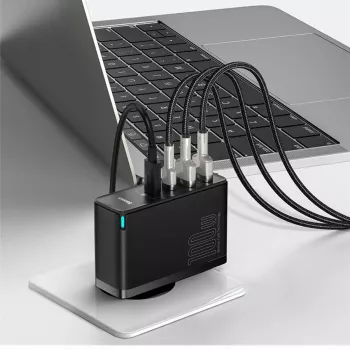 Lādētājs Baseus GaN2 4 Portu Ātrais Lādētājs 100W