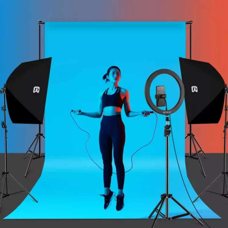 Softbox Puluz PU5070EU ar LED spuldzi un statīvu