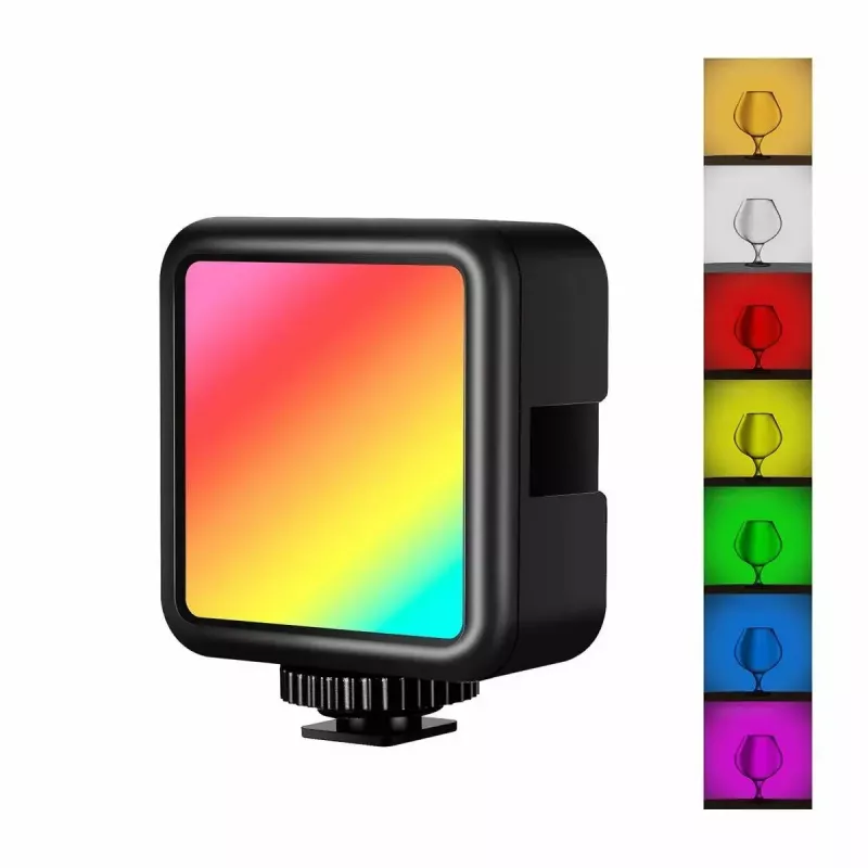 LED RGB lampa Puluz PU560B — regulējams spilgtums un krāsu temperatūra foto un video apgaismojumam