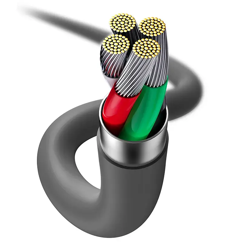 USB 2.0 datu kabelis Baseus Jelly Lightning uz USB-A 1,2 m, Melns