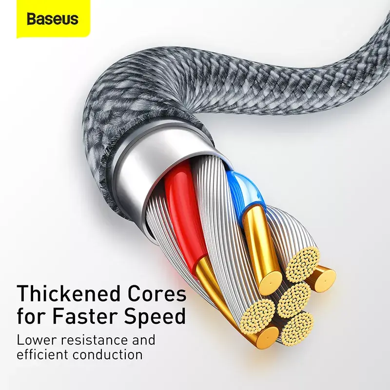 Baseus Dynamic 2m Pelēks Lightning uz USB A kabelis