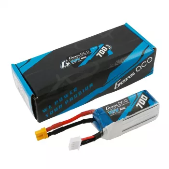Gens ace GEA7003S60X3 Blue White LiPo akumulators 700mAh 11.1V 60C 3S1P