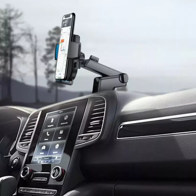 Automobiļa telefona turētājs Joyroom JR-OK3 ar teleskopisko roku, stiprināšanai pie paneļa vai loga, melns, 0.18 kg