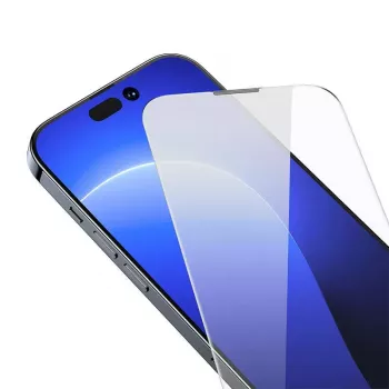 Rūdīta stikla ekrāna aizsargs Baseus Crystal iPhone 14 Pro 0.3 mm, putekļu necaurlaidīgs, 2 gab.