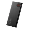 Baseus Adaman Metal power bank, Litija-jonu 10000mAh, 2xUSB, USB-C, Lightning, MicroUSB 22,5W (Melns)