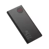 Baseus Adaman Metal power bank, Litija-jonu 10000mAh, 2xUSB, USB-C, Lightning, MicroUSB 22,5W (Melns)