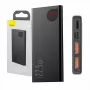 Baseus Adaman Metal power bank, Litija-jonu 10000mAh, 2xUSB, USB-C, Lightning, MicroUSB 22,5W (Melns)